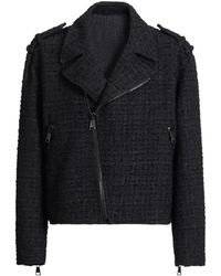 Balmain - Tweed Biker Jacket - Lyst