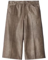 Lemaire - Glossy Leather Shorts - Lyst