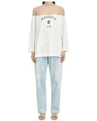MM6 by Maison Margiela - Mannequin Print Jersey Top - Lyst