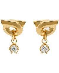 Ferragamo - Ferragamo Gancini Pendant Embellished Earrings - Lyst
