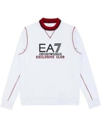 EA7 - Logo Round Neck Sweater - Lyst