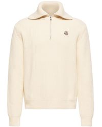 Moncler - Logo Rib Wool Turtleneck - Lyst