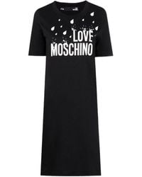 Moschino - Round Neck Short-Sleeved Dress - Lyst