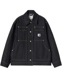 Carhartt - Logo-Patch Snapped Denim Jacket - Lyst
