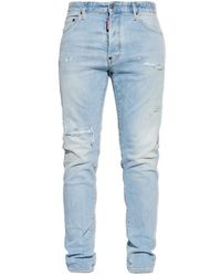 DSquared² - Teddy Slim-Fit Distressed Jeans - Lyst