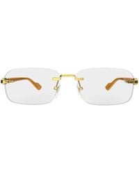 Gucci - Eyewear Rectangle Frame Glasses - Lyst