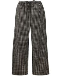 Rohe - Plaid Wide-Leg Casual Pants - Lyst