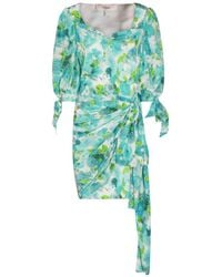 Chloé - Chloé Ruched Floral Asymmetric Dress - Lyst