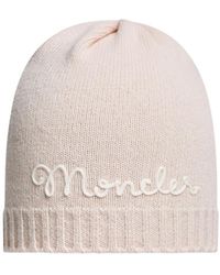 Moncler - Embroidered Logo Wool Cashmere Beanie - Lyst