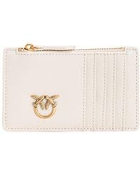 Pinko - Logo Plaque Zipped Card Holder - Lyst