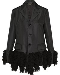 Comme des Garçons - Single-Breasted Ruffle-Detail Jacket - Lyst
