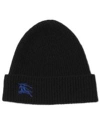 Burberry - Equestrian Knight Logo Embroidered Ribbed-Knit Beanie - Lyst