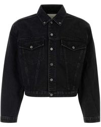 Entire studios Vicinity Crop Faux-fur Jacket in Black for Men | Lyst