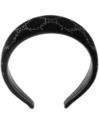 Gucci - Soft Velvet Headband With Crystals - Lyst