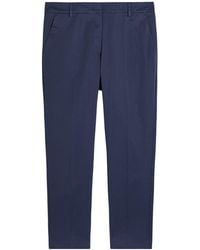 Weekend by Maxmara - Cropped Cotton Slim-Fit Trousers - Lyst
