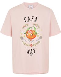 CASABLANCA - Logo Crew Neck T-Shirt - Lyst