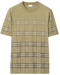 Burberry - Cotton Gradient Check T-Shirt - Lyst