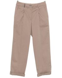 Peserico - Cuffed Straight-Leg Pants - Lyst
