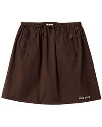 Miu Miu - Washed Gabardine Skirt - Lyst