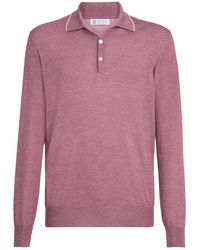 Brunello Cucinelli - Lightweight Plain Stitched Polo Shirt - Lyst