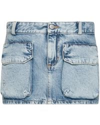 ICON DENIM - Gio Cargo Denim Mini Skirt - Lyst