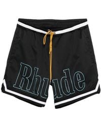 Rhude - Logo-Print Swim Shorts - Lyst
