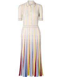 Gabriela Hearst - Calypso Ribbed Striped Merino Wool Midi Dress - Lyst
