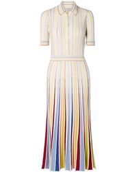 Gabriela Hearst - Calypso Ribbed Striped Merino Wool Midi Dress - Lyst