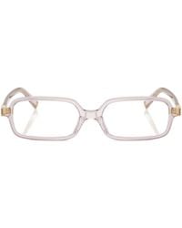 Miu Miu - Eyewear Miu Regard Pillow Frame Glasses - Lyst