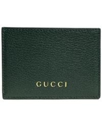 Gucci - Card Case With Lettering - Lyst