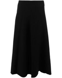 Jil Sander - High-Waist A-Line Midi Skirt - Lyst