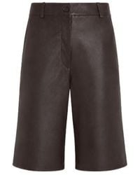 P.A.R.O.S.H. - Leather Bermuda Shorts - Lyst