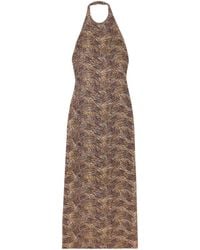 TOVE - Colette Zebra Print Backless Midi Dress - Lyst