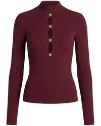 Self-Portrait - Keyhole Knit Top - Lyst