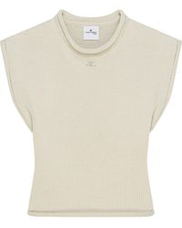 Courreges - Courrèges Cropped Knitted Tank Top - Lyst