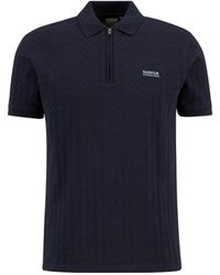 Barbour - Zippered Short-Sleeved Polo Shirt - Lyst