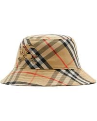 Burberry - Checked Patterned Bucket Hat - Lyst