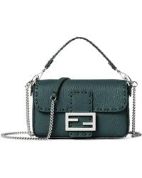 Fendi - Dark Selleria Bag With 309Hand-Sewn Topstitches - Lyst