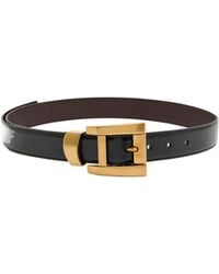 Versace - Glossed Leather Belt - Lyst