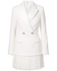 Rebecca Vallance - Bridal Atlas Pleated Blazer Dress - Lyst