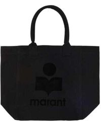 Isabel Marant - Yenky Logo Printed Top Handle Bag - Lyst