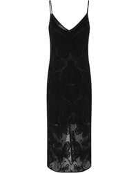 Blumarine - Handmade Embroidery Long Mesh Dress - Lyst