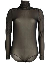 Maison Margiela - Solid Color Mesh Long-Sleeve Turtleneck - Lyst