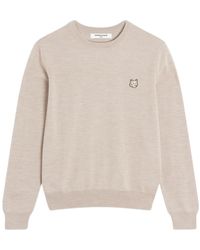 Maison Kitsuné - Maison Kitsuné Bold Fox Head Patch Knitted Jumper - Lyst
