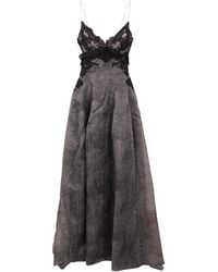 Ermanno Scervino - V-Neck Lace Maxi Dress - Lyst