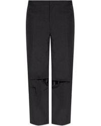 Givenchy - Worn Effect Straight-Leg Trousers - Lyst