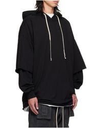 Rick Owens - Layered-Sleeve Hoodie - Lyst
