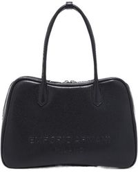 Emporio Armani - Logo Embossed Handbag - Lyst