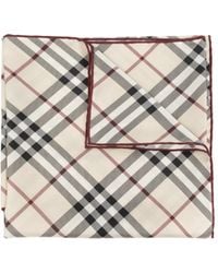 Burberry - Check Printed Square Scarf - Lyst