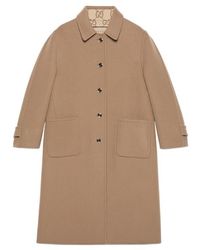 Gucci - Buttoned Long-Sleeved Reversible Coat - Lyst